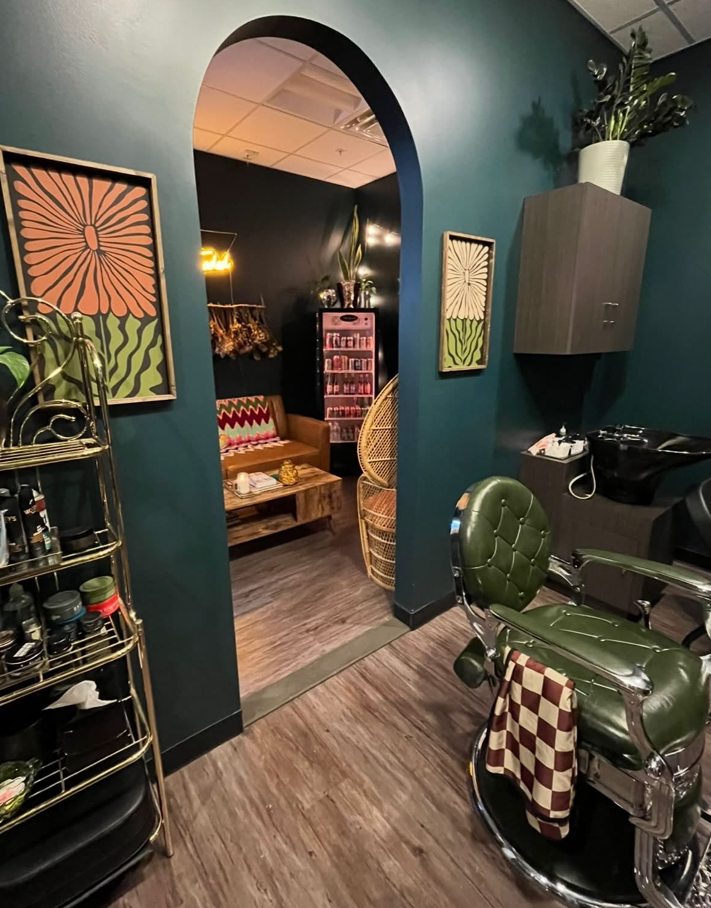 Amanda Bishop, owner of Spruce Barbering, premium barbershop in O'Fallon, MO